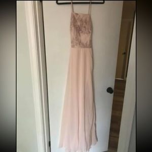 Lulus Blush full length dress NWT